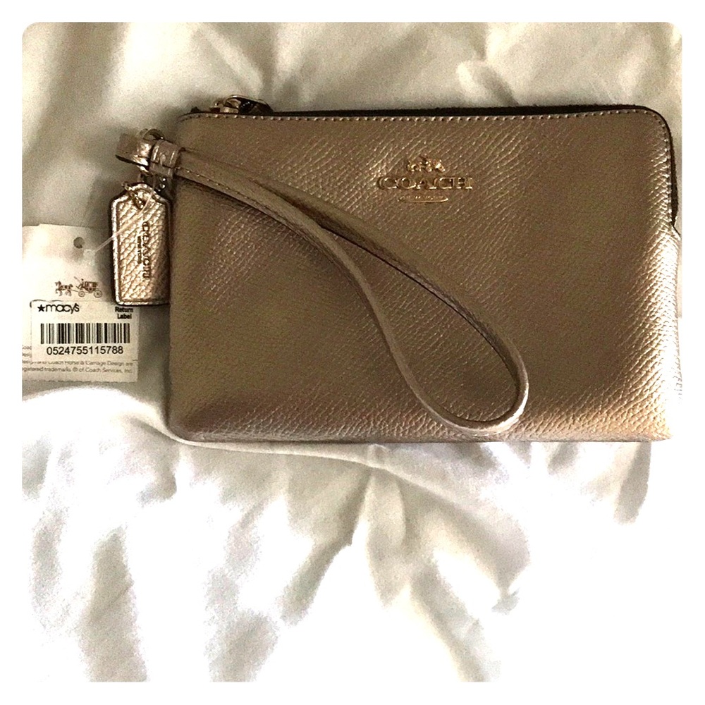 Coach Metallic Wristlet